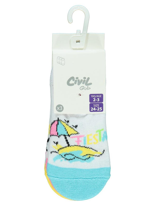 Civil Girls Fiesta 3'lü 2-12 Yaş Kız Babet Çorap