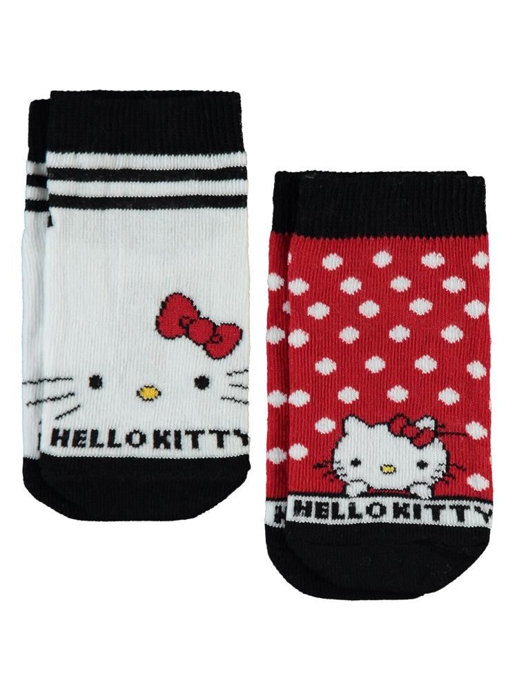 Hello Kitty Kız Çocuk 2'li Patik Çorap 2-12 Yaş