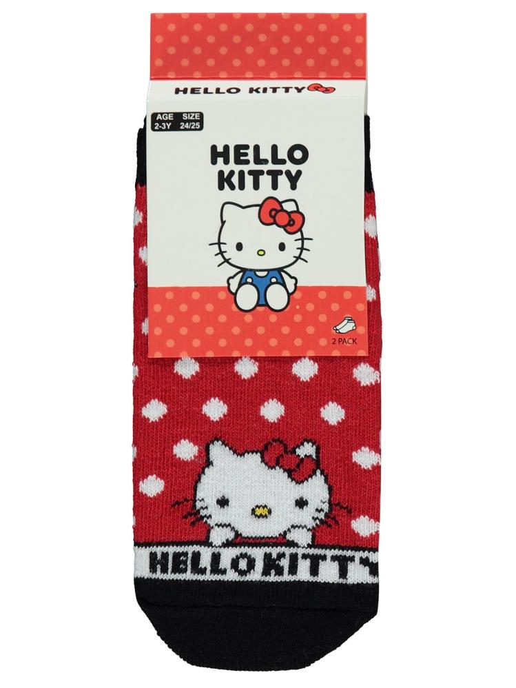 Hello Kitty Kız Çocuk 2'li Patik Çorap 2-12 Yaş