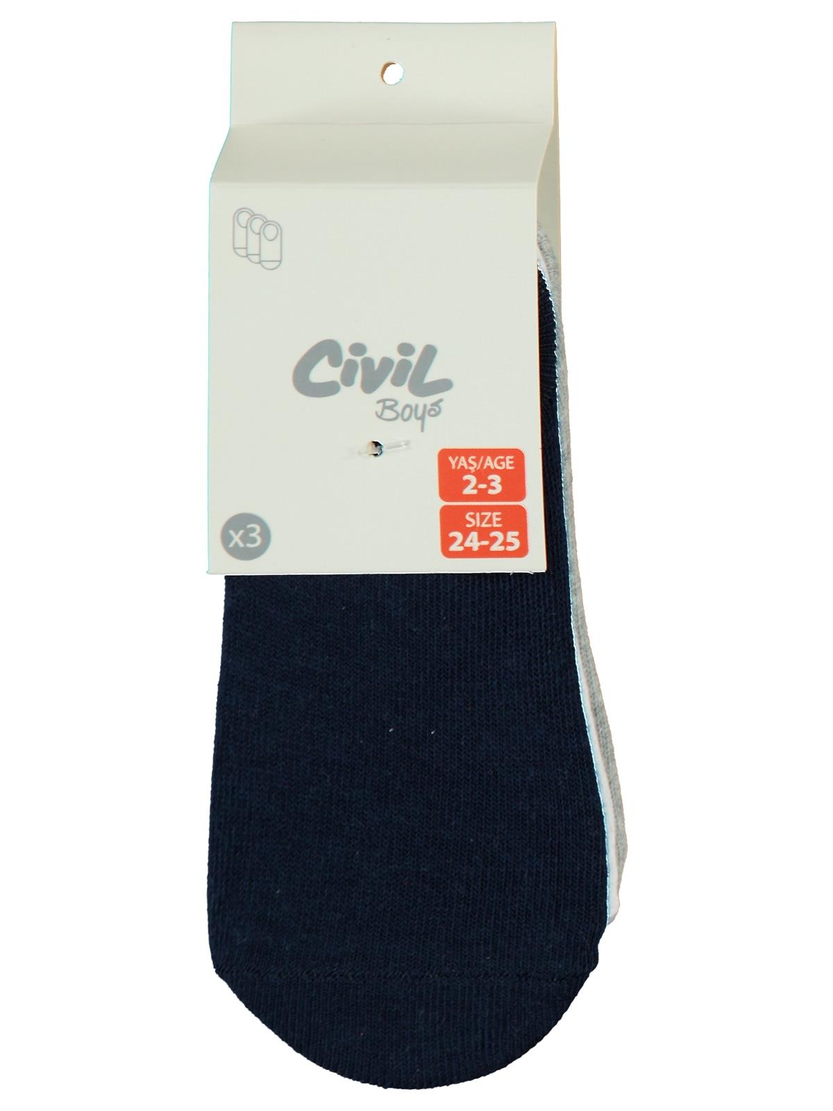 Civil Boys Basic 3'lü 2-12 Yaş Erkek Babet Çorap
