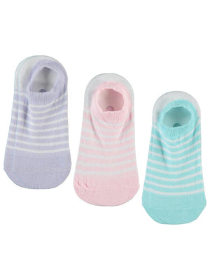 Civil Girls Çizgili 3'lü 2-12 Yaş Kız Babet Çorap