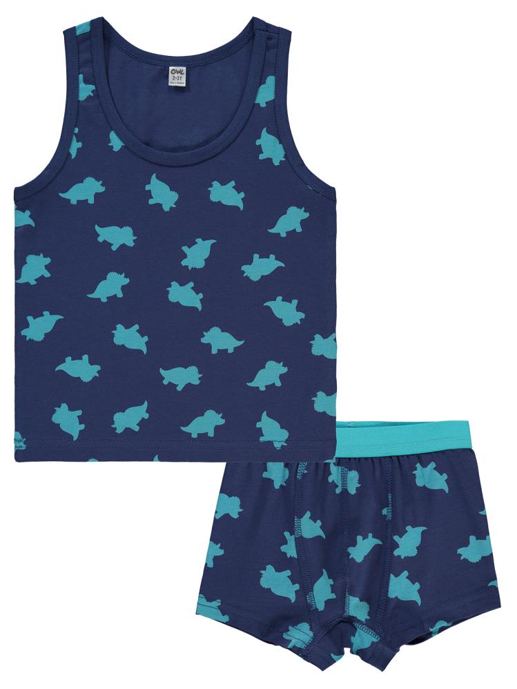 Civil Boys Dinazor 2-10 Yaş İç Çamaşır Takım - Mavi