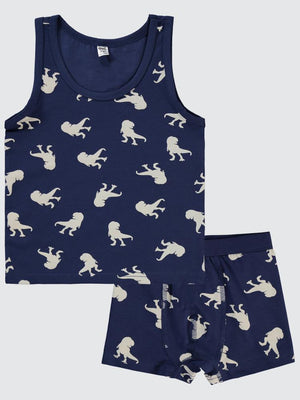 Civil Boys Dinazor 2-10 Yaş İç Çamaşır Takım - Beyaz