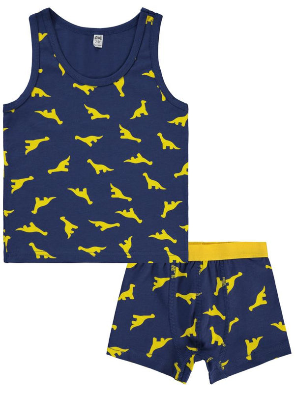 Civil Boys Dinazor 2-10 Yaş İç Çamaşır Takım - Hardal