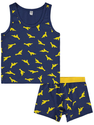 Civil Boys Dinazor 2-10 Yaş İç Çamaşır Takım - Hardal