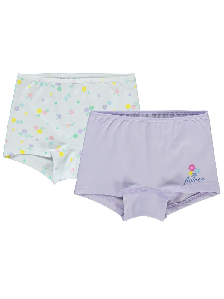 Civil Girls Çiçek 2-10 Yaş 2'li Boxer Set