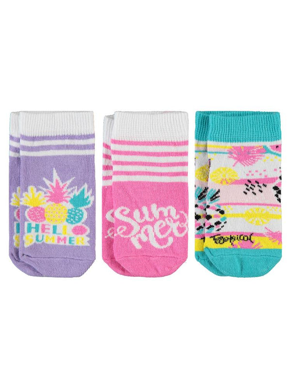 Civil Girls Hello Summer 3'lü 2-12 Yaş Kız Patik Çorap