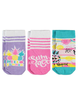 Civil Girls Hello Summer 3'lü 2-12 Yaş Kız Patik Çorap