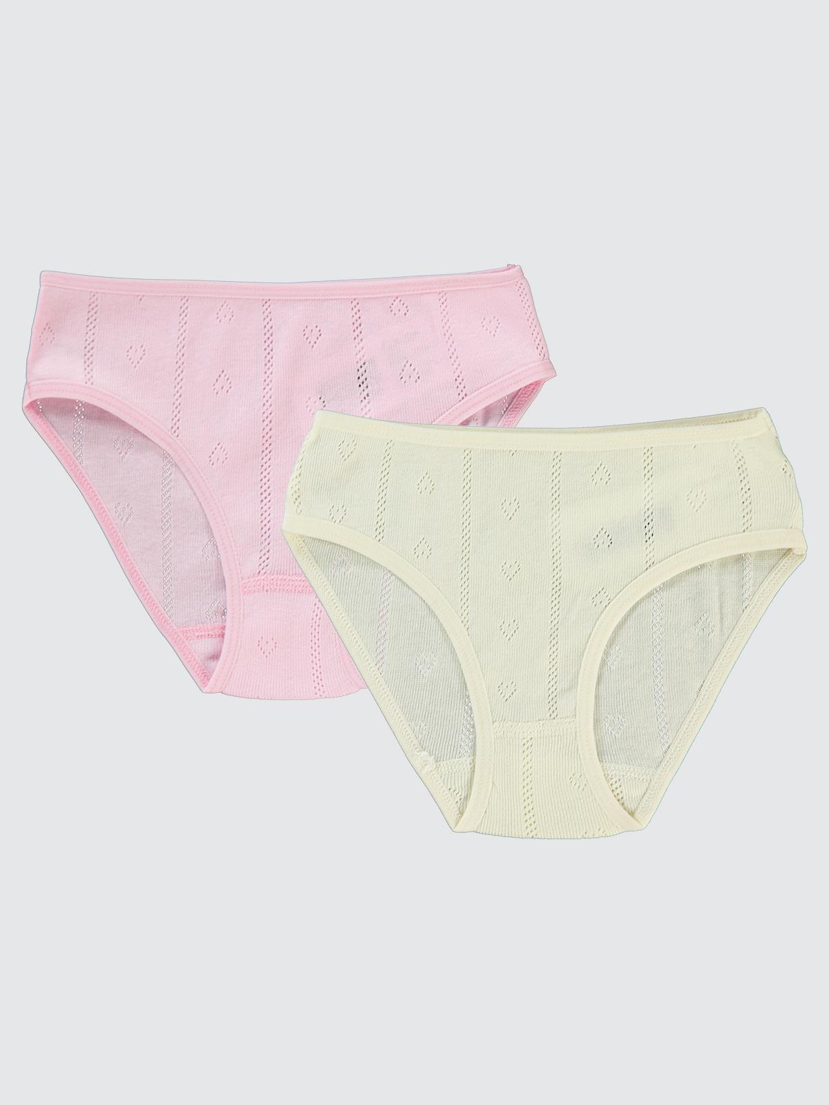 Civil Girls Kız Çocuk 2'li Külot Set 2-10 Yaş - Ekru