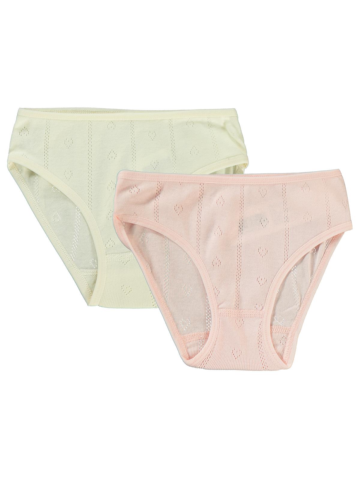 Civil Girls Kız Çocuk 2'li Külot Set 2-10 Yaş - Ekru