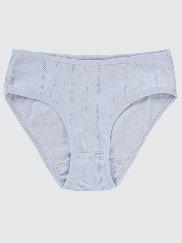 Civil Girls Jakarlı Kalp 2-10 Yaş 2'li Külot Set - Beyaz