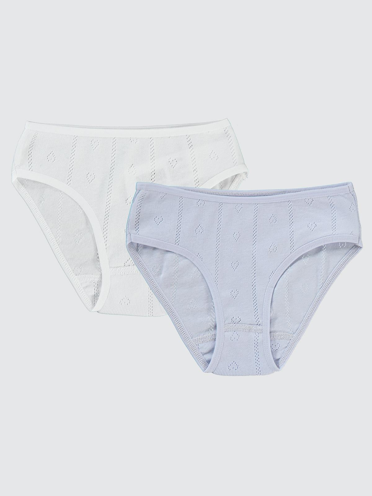 Civil Girls Kız Çocuk 2'li Külot Set 2-10 Yaş - Beyaz