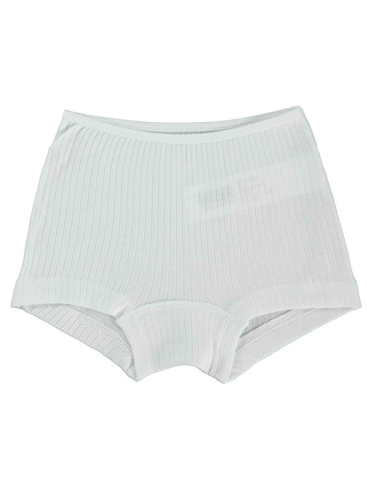 Civil Girls Ribana Çizgili 2-10 Yaş 2'li Boxer Set - Beyaz