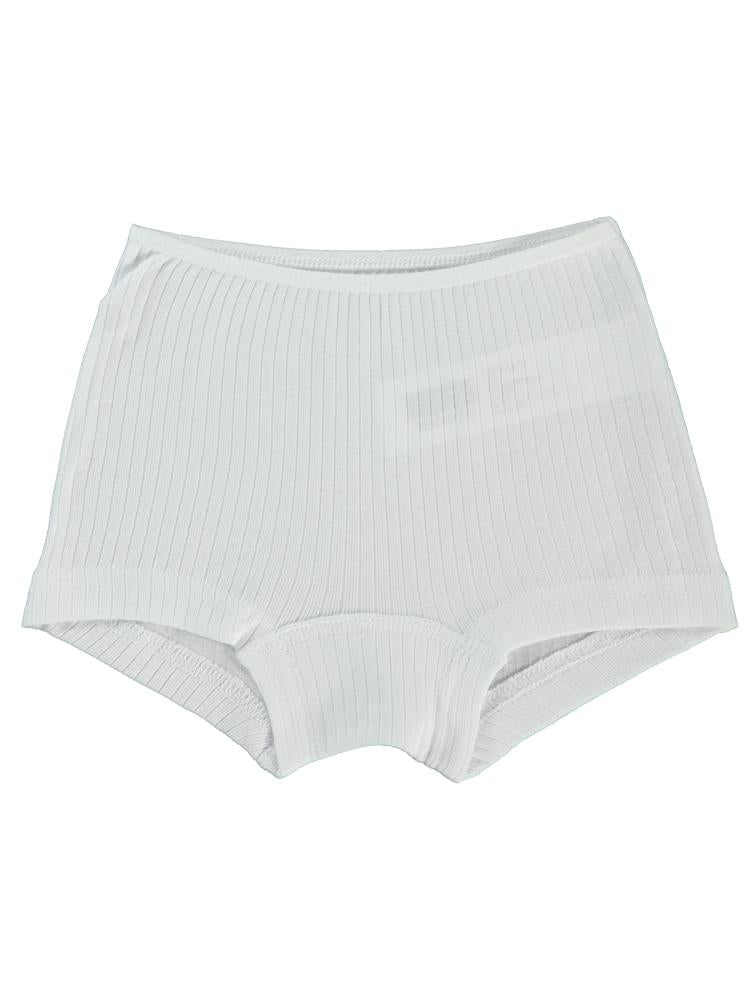 Civil Girls Ribana Çizgili 2-10 Yaş 2'li Boxer Set - Beyaz