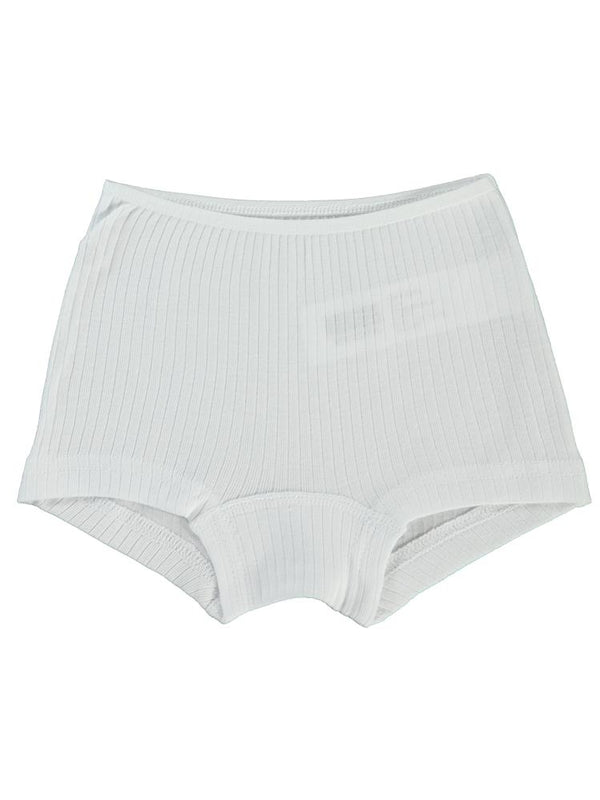 Civil Girls Ribana Çizgili 2-10 Yaş 2'li Boxer Set - Beyaz