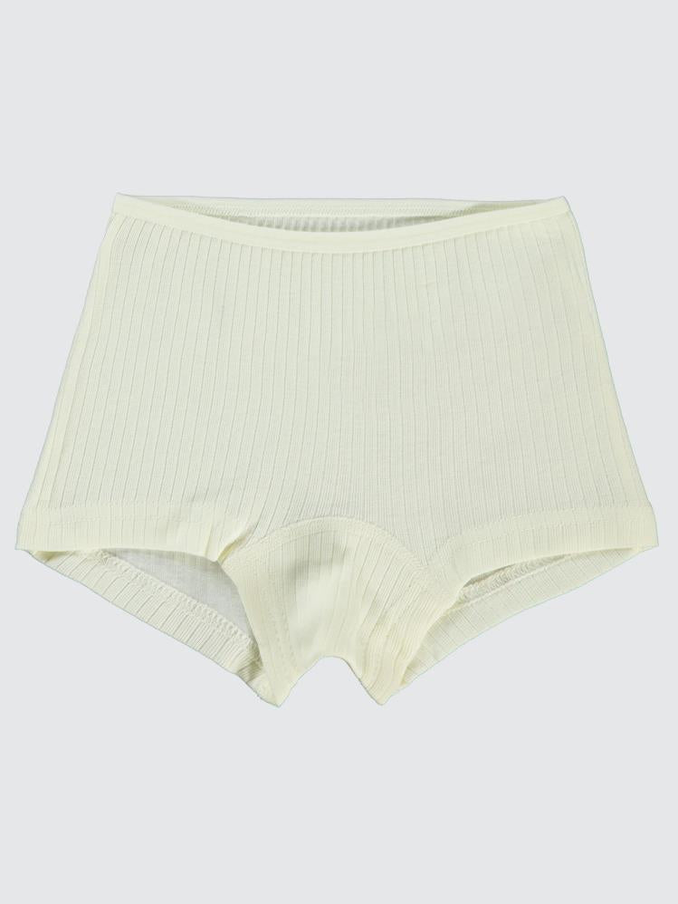 Civil Girls Ribana Çizgili 2-10 Yaş 2'li Boxer Set - Ekru