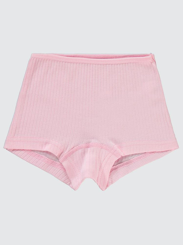 Civil Girls Ribana Çizgili 2-10 Yaş 2'li Boxer Set - Ekru