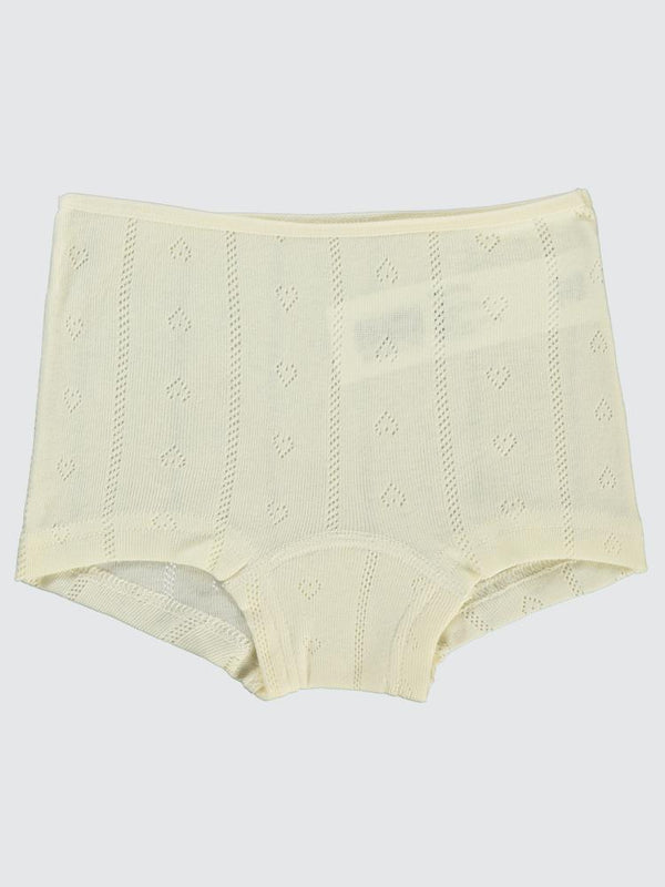 Civil Girls Jakarlı Kalp 2-10 Yaş 2'li Boxer Set - Ekru