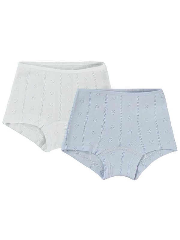 Civil Girls Jakarlı Kalp 2-10 Yaş 2'li Boxer Set - Beyaz