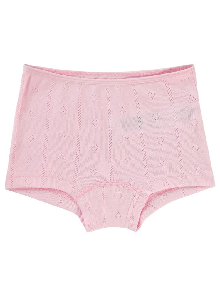 Civil Girls Jakarlı Kalp 2-10 Yaş 2'li Boxer Set - Ekru