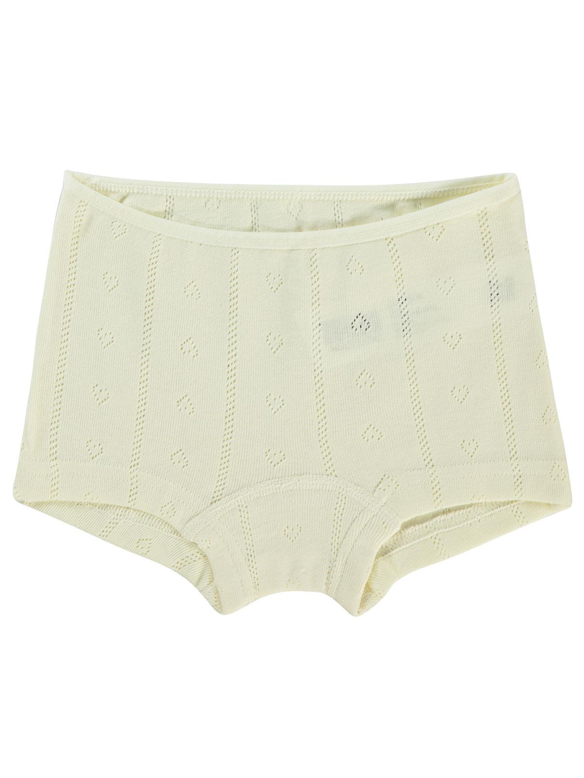 Civil Kız Çocuk Jakarlı Kalp 2'li Boxer Set | Ribana | Okul Kreş ve Günlük Kullanım - Ekru