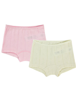 Civil Girls Jakarlı Kalp 2-10 Yaş 2'li Boxer Set - Ekru