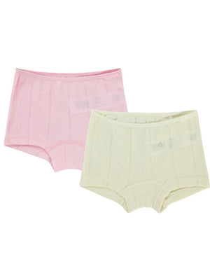 Civil Girls Jakarlı Kalp 2-10 Yaş 2'li Boxer Set - Ekru