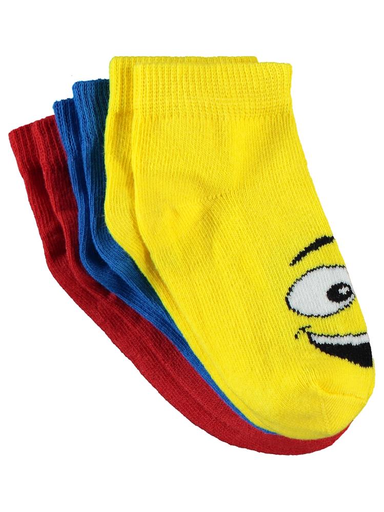 Civil Boys Gülenyüz 3'lü 2-12 Yaş Erkek Patik Çorap