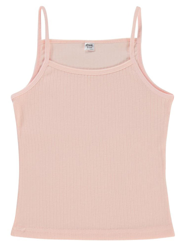 Civil Girls Ribana Çizgili 2-10 Yaş 2'li Atlet Set - Ekru