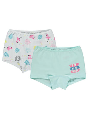 Civil Girls Summer 2-10 Yaş 2'li Boxer Set