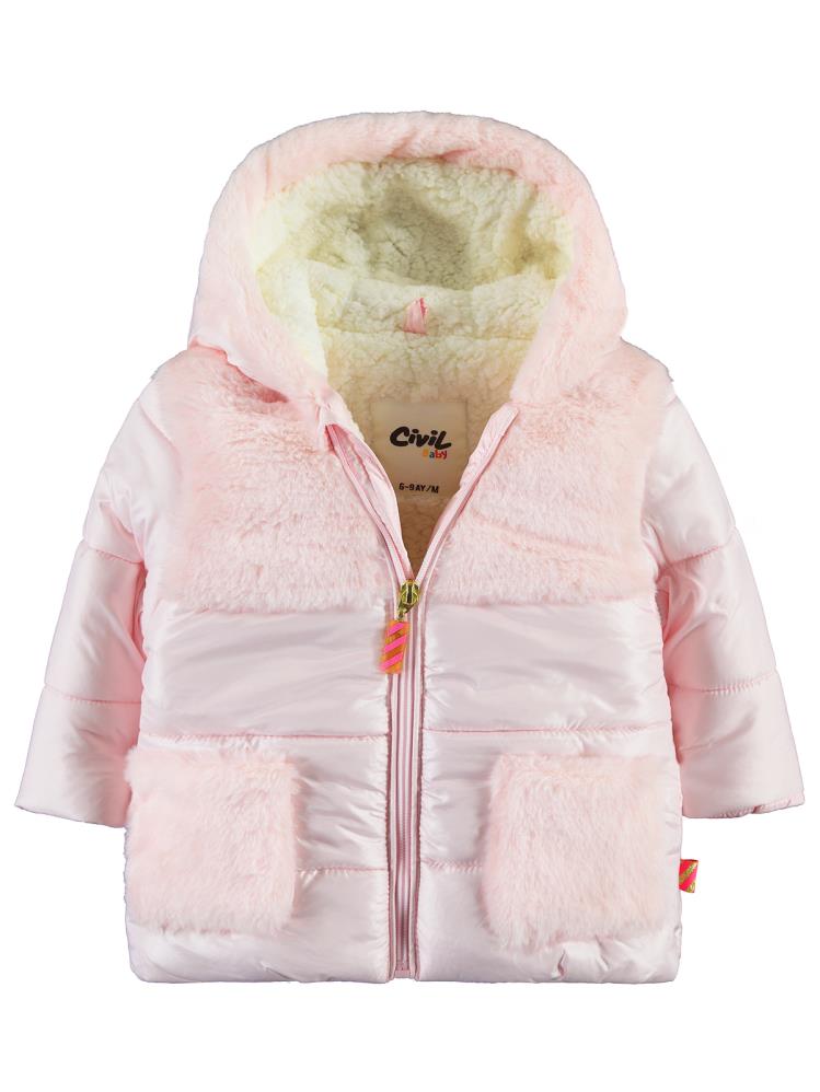 Civil Baby Roba Ve Cepleri Kürklü 6-18 Ay Mont - Pembe
