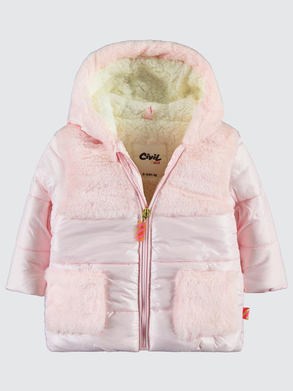Civil Baby Roba Ve Cepleri Kürklü 6-18 Ay Mont - Pembe