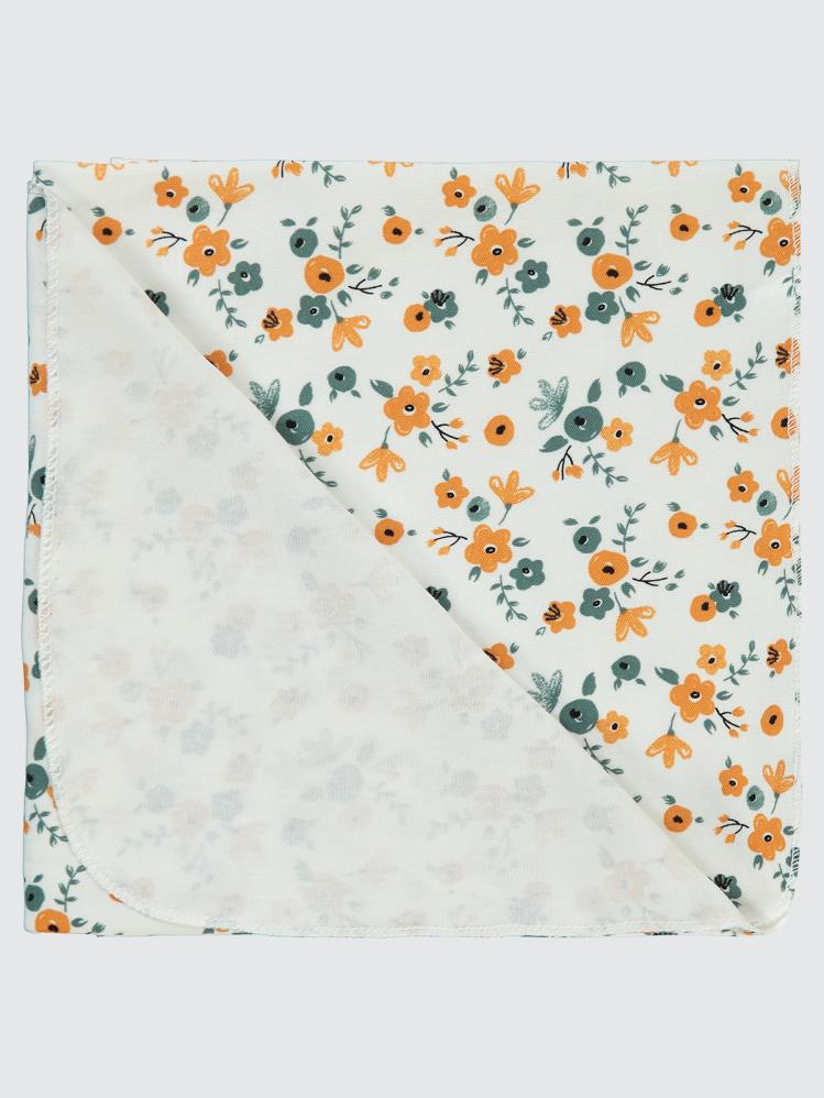Civil Baby Çiçek Baskılı 80*90 Battaniye - Ekru