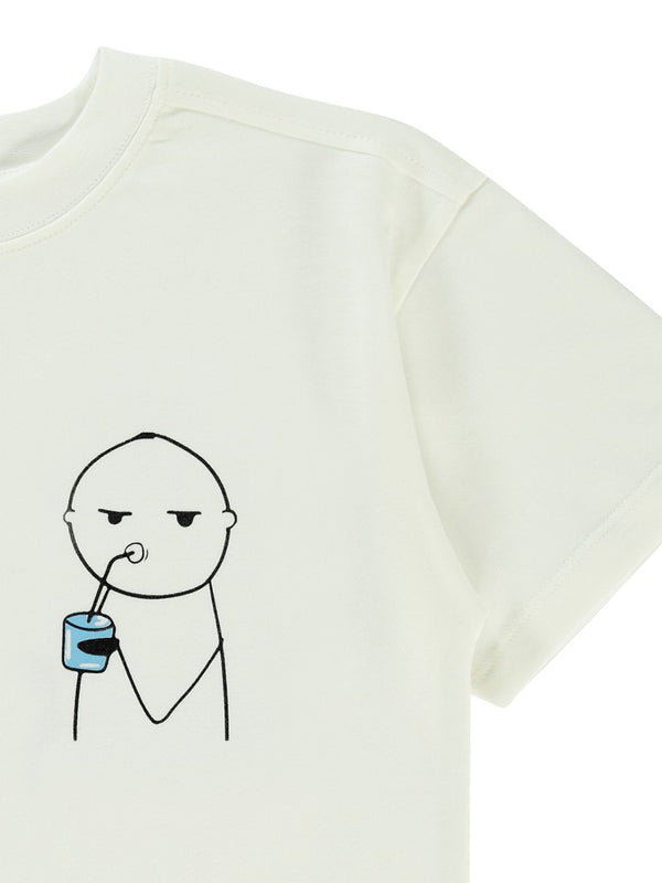 Mivil Boys Drink Baskılı 10-13 Yaş Tişört - Ekru