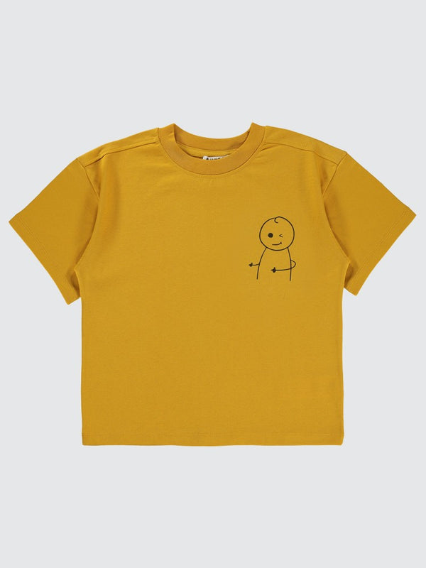 Mivil Boys Harikayım Baskılı 6-9 Yaş Tişört - Hardal