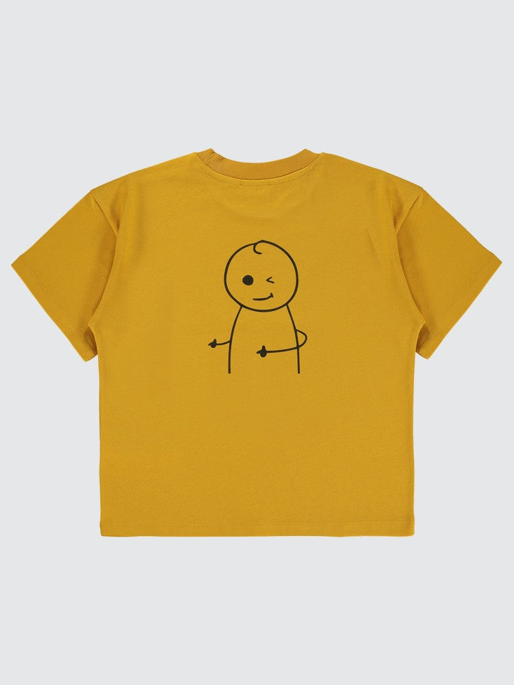 Mivil Boys Harikayım Baskılı 6-9 Yaş Tişört - Hardal