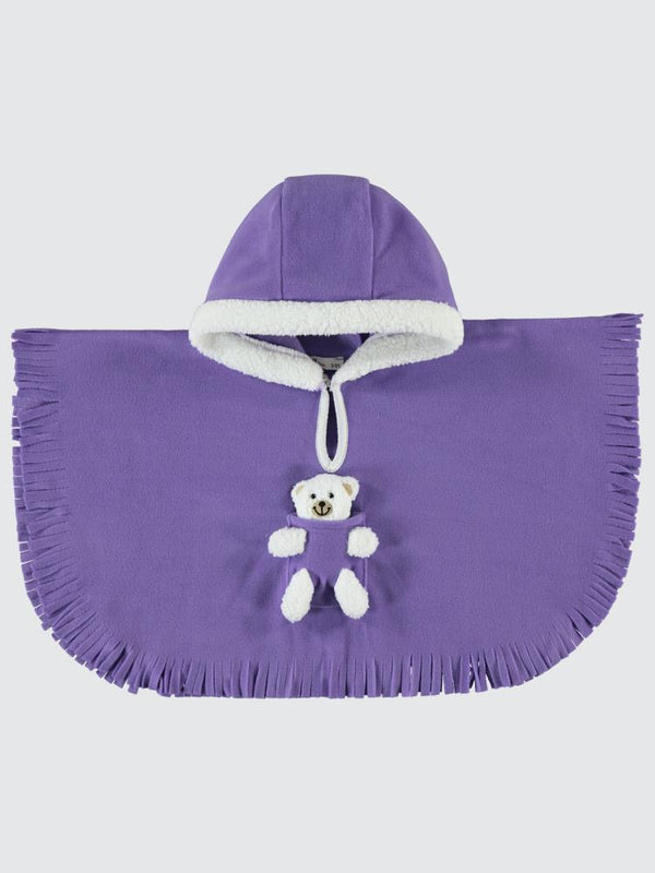 Civil Girls Ayıcıklı 2-5 Yaş Pelerin - Lila