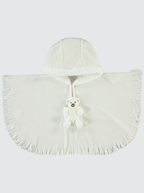 Civil Girls Ayıcıklı 2-5 Yaş Pelerin - Ekru