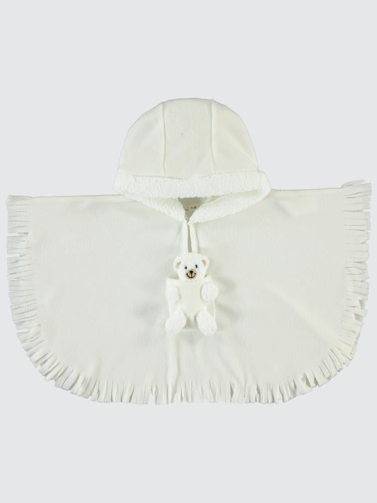 Civil Girls Ayıcıklı 2-5 Yaş Pelerin - Ekru