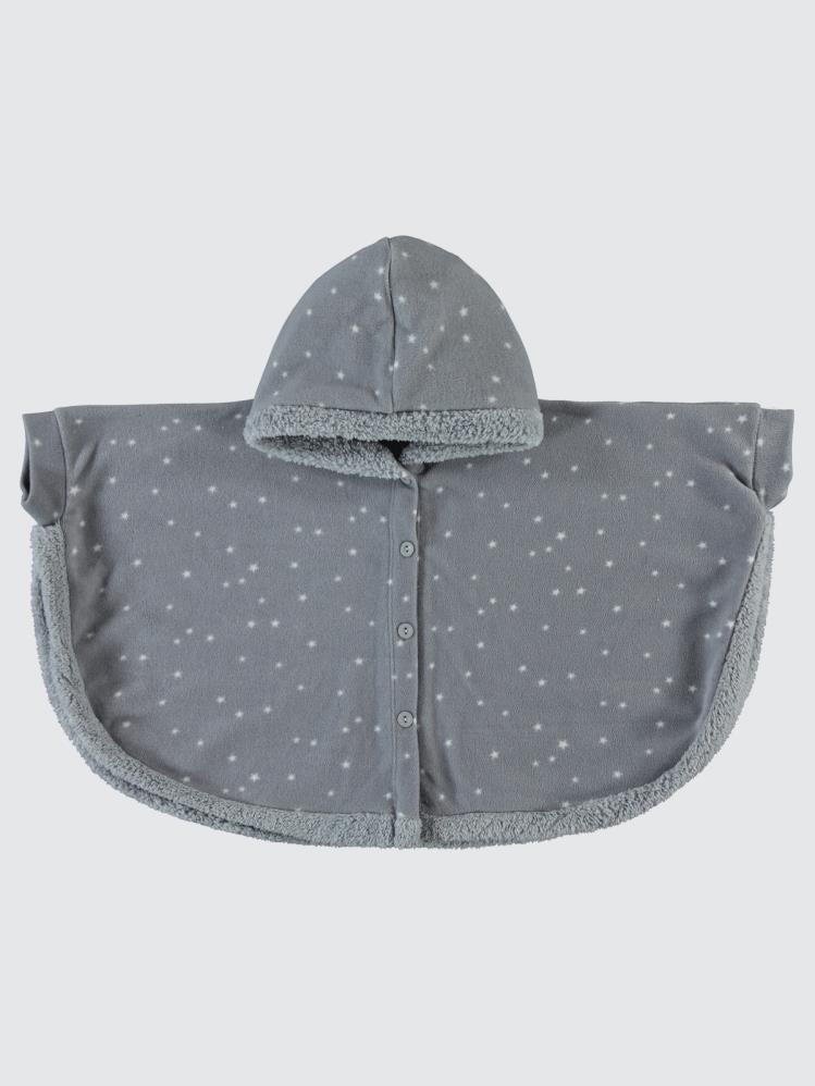 Civil Girls Yıldız Desenli 2-5 Yaş Pelerin - Gri