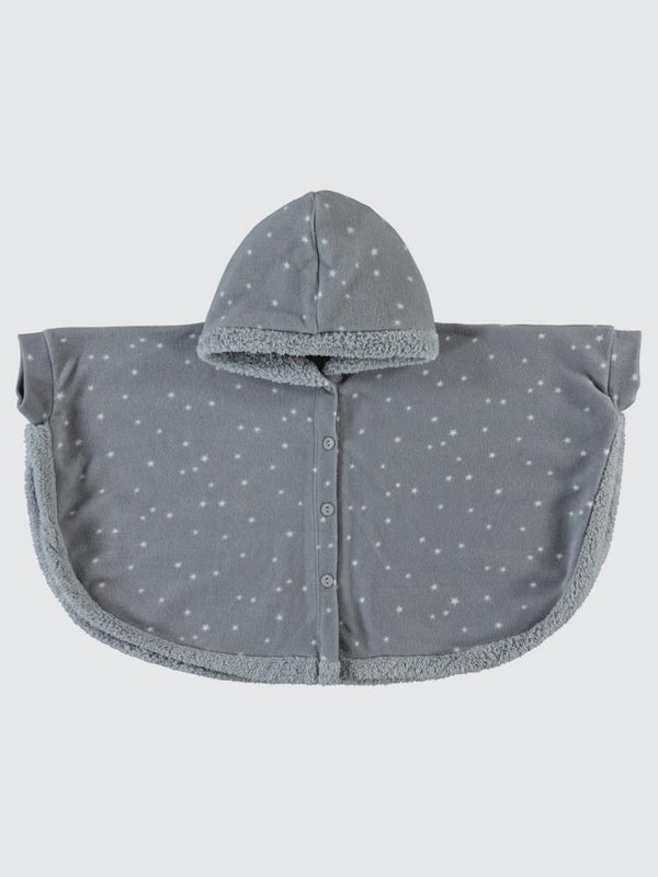 Civil Girls Yıldız Desenli 2-5 Yaş Pelerin - Gri