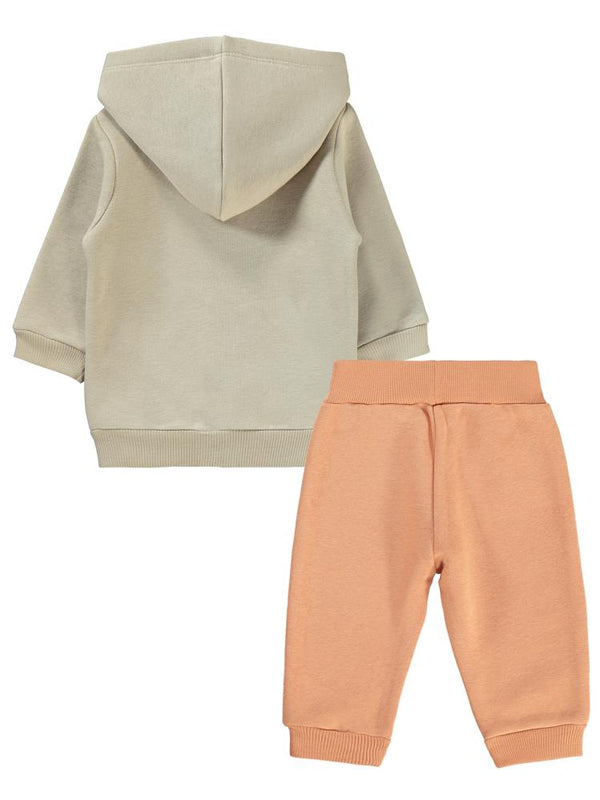 Civil Baby Hayvan Baskılı 6-18 Ay Takım - Bej