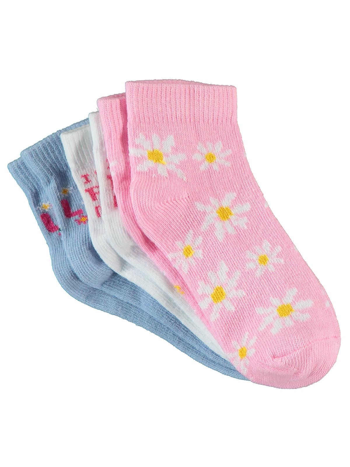 Civil Girls Papatya 3'lü 2-12 Yaş Kız Patik Çorap