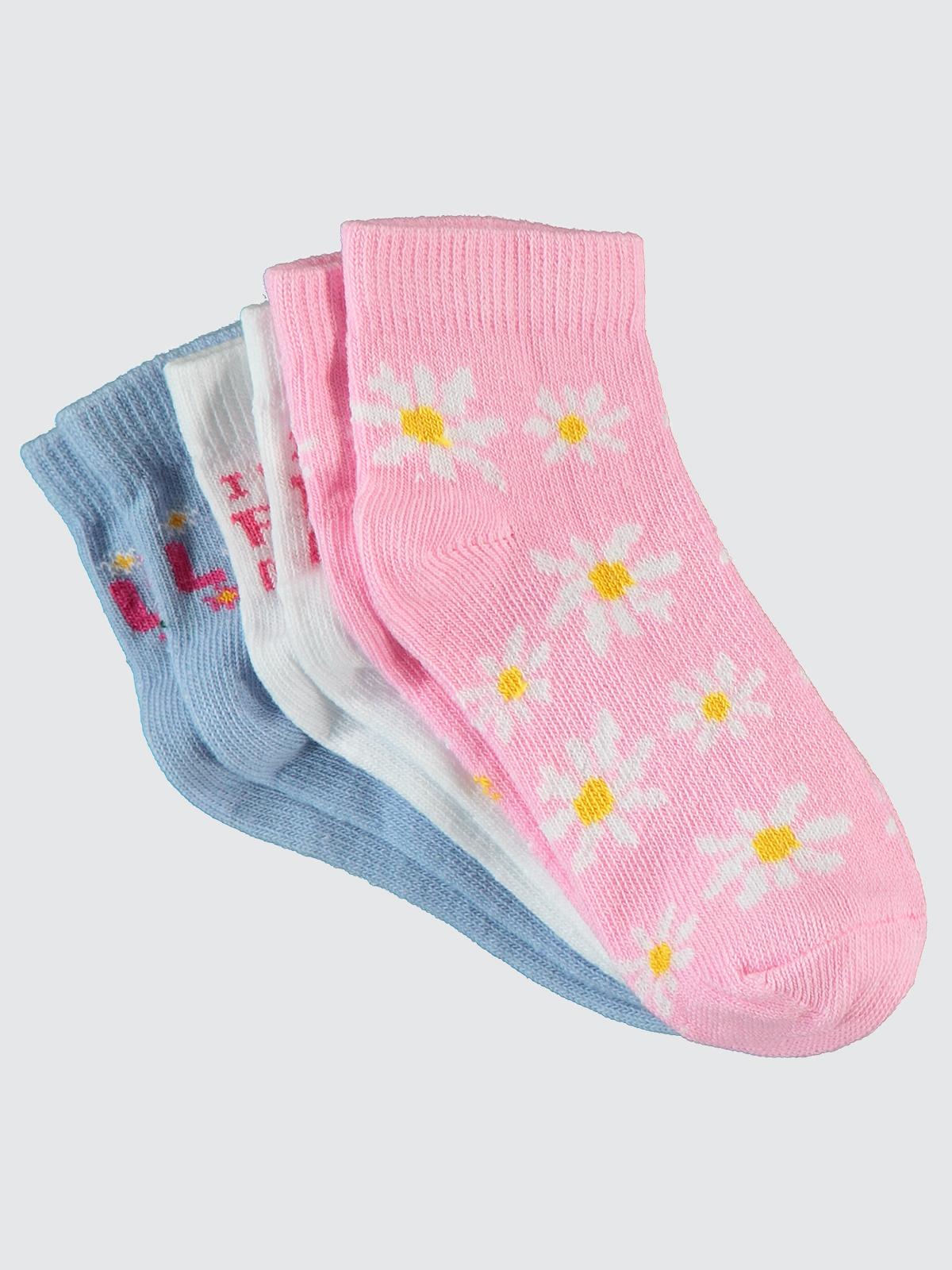 Civil Girls Papatya 3'lü 2-12 Yaş Kız Patik Çorap