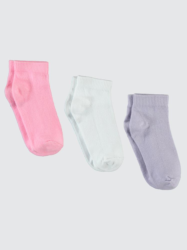 Civil Girls Basic 3'lü 2-12 Yaş Kız Patik Çorap