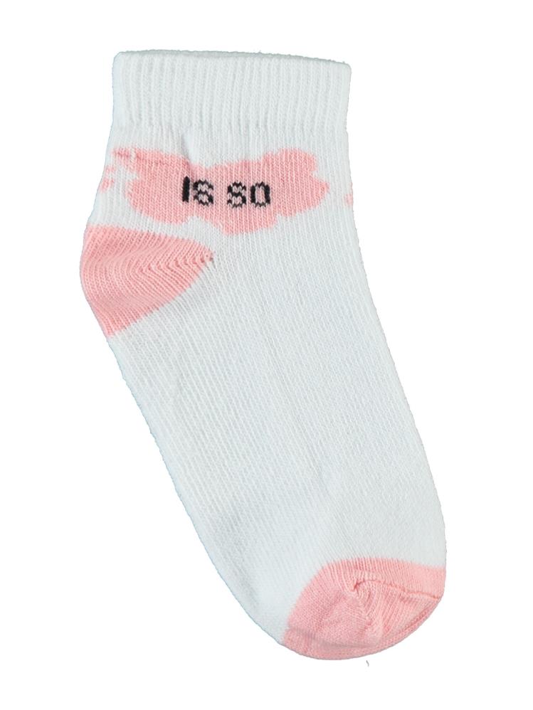 Civil Girls Motto 3'lü 2-12 Yaş Kız Patik Çorap