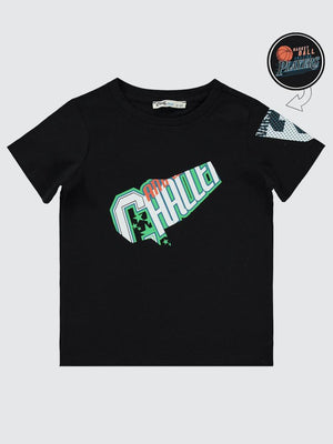 Civil Boys Baketbol Players Baskılı 2-5 Yaş Tişört - Siyah