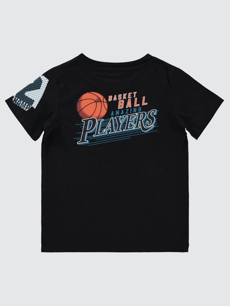 Civil Boys Baketbol Players Baskılı 2-5 Yaş Tişört - Siyah