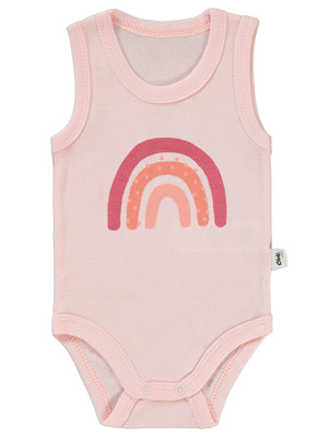 Civil Baby Gökkuşağı Baskılı 1-36 Ay Çıtçıtlı Badi - Pudra