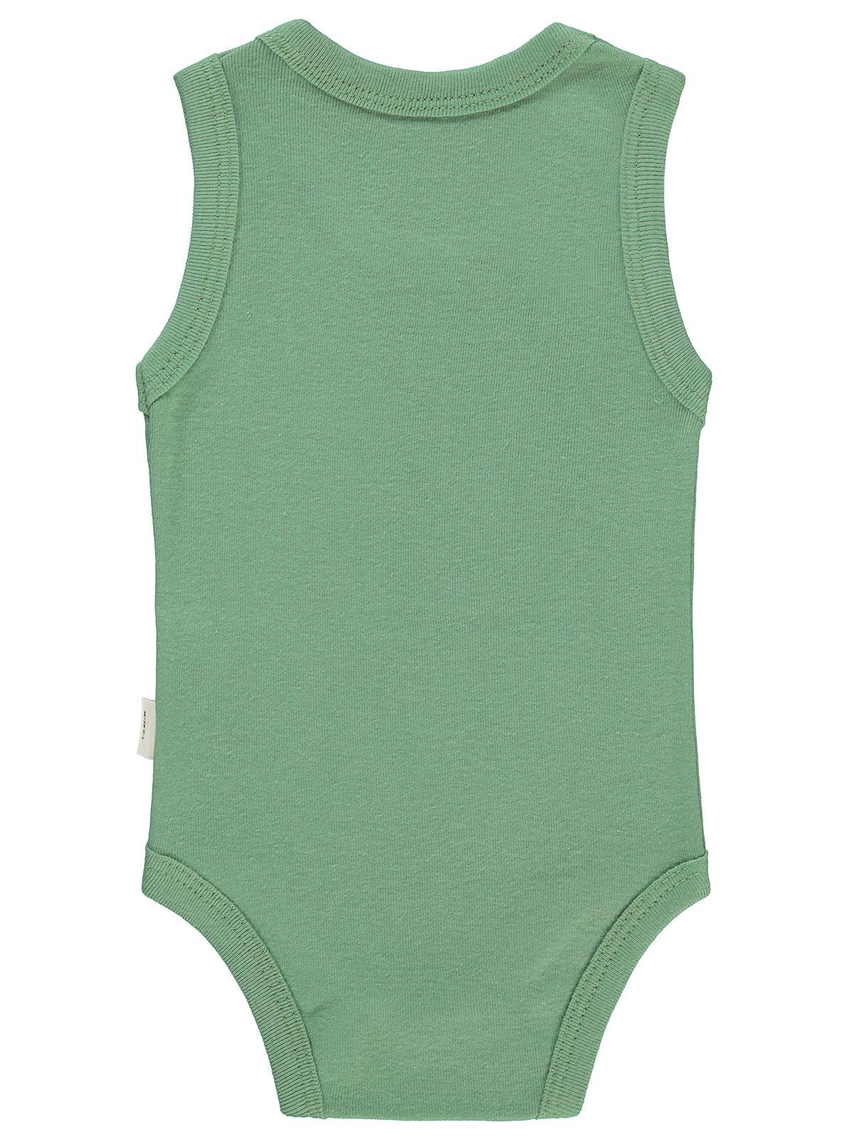 Civil Baby Dinozor Baskılı 1-36 Ay Çıtçıtlı Badi - Haki